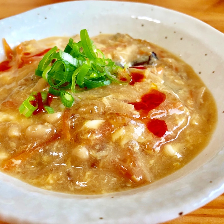 あんかけ豆腐☆酸辣湯風